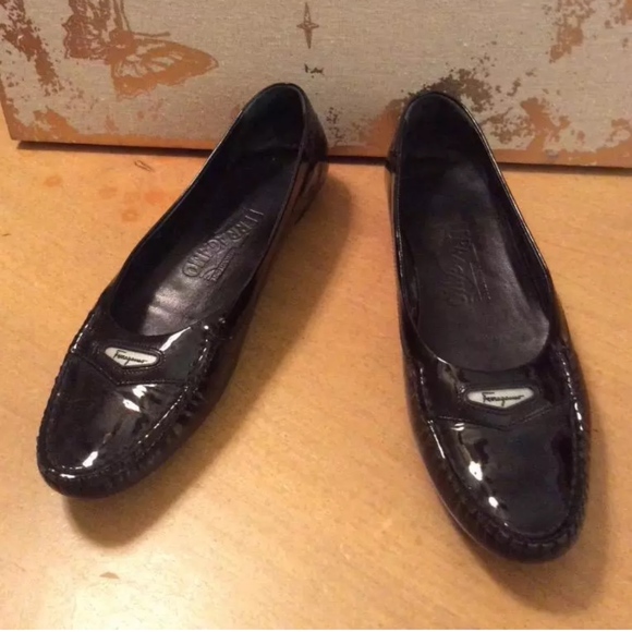Salvatore Ferragamo Shoes - Salvatore Ferragamo Patent Moccasins Shoes 9AA
